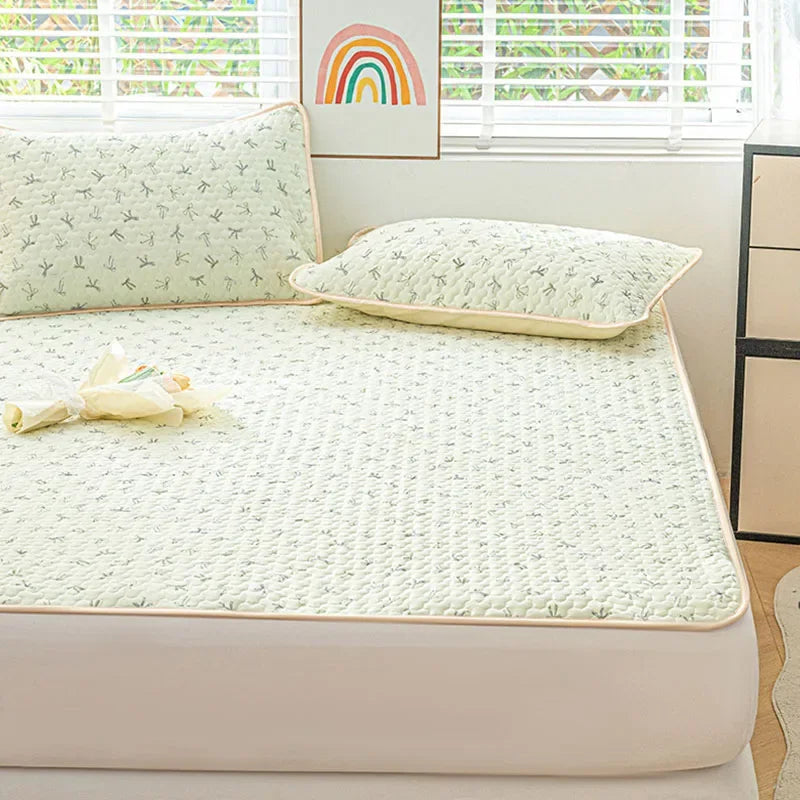 Afralia™ Floral Latex Cooling Mattress Set, Multi-Layer Soft Cushion, Breathable & Quick Cooling