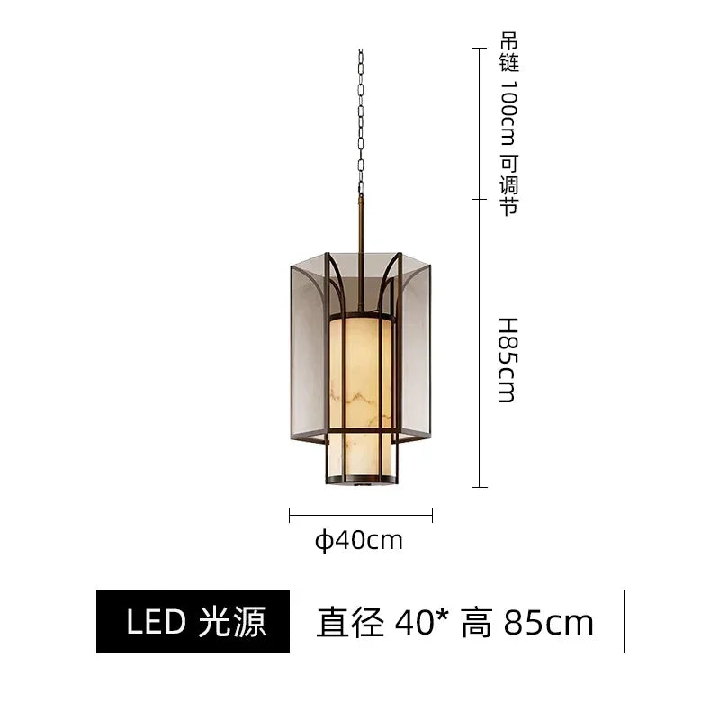 Afralia™ Chinese Retro Chandelier for Bedroom, Tea Room, Foyer, Hallway, Restaurant