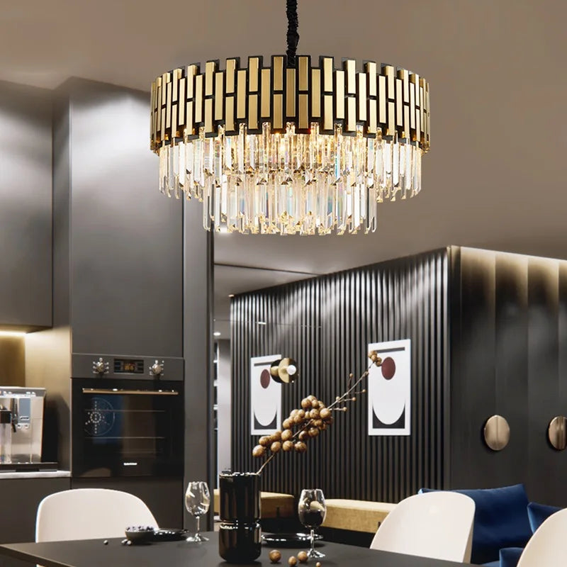 Afralia™ LED Classic Ceiling Pendant Chandelier for Living Room Dining Table Lighting
