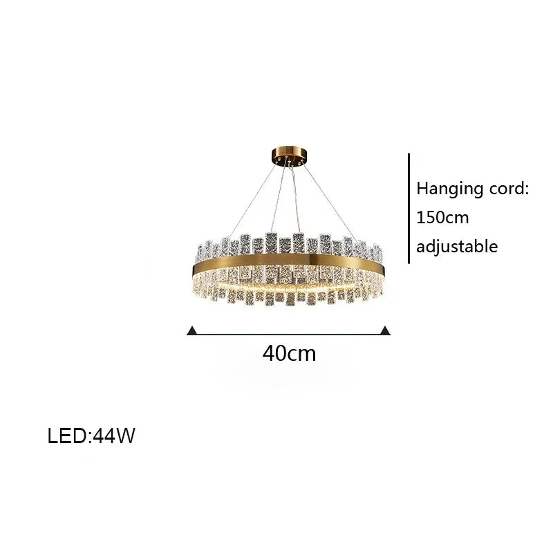 Afralia™ Glass Ceiling Chandelier: Modern LED Ice Block Round Pendant Light for Home Decor