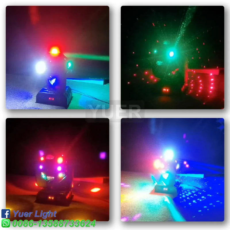 Afralia™ LED Moving Head Ball Laser Strobe Light - 4 in 1 Infinite Rotation Disco DJ Beam