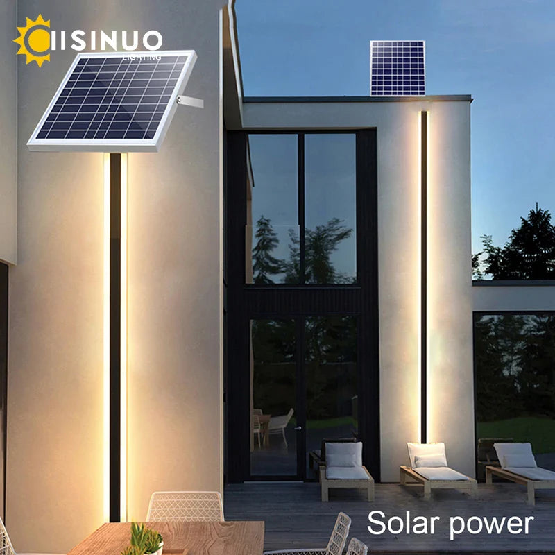 Afralia™ Solar LED Outdoor Wall Lamp for Garden Villa Courtyard Balcony Sconce Light