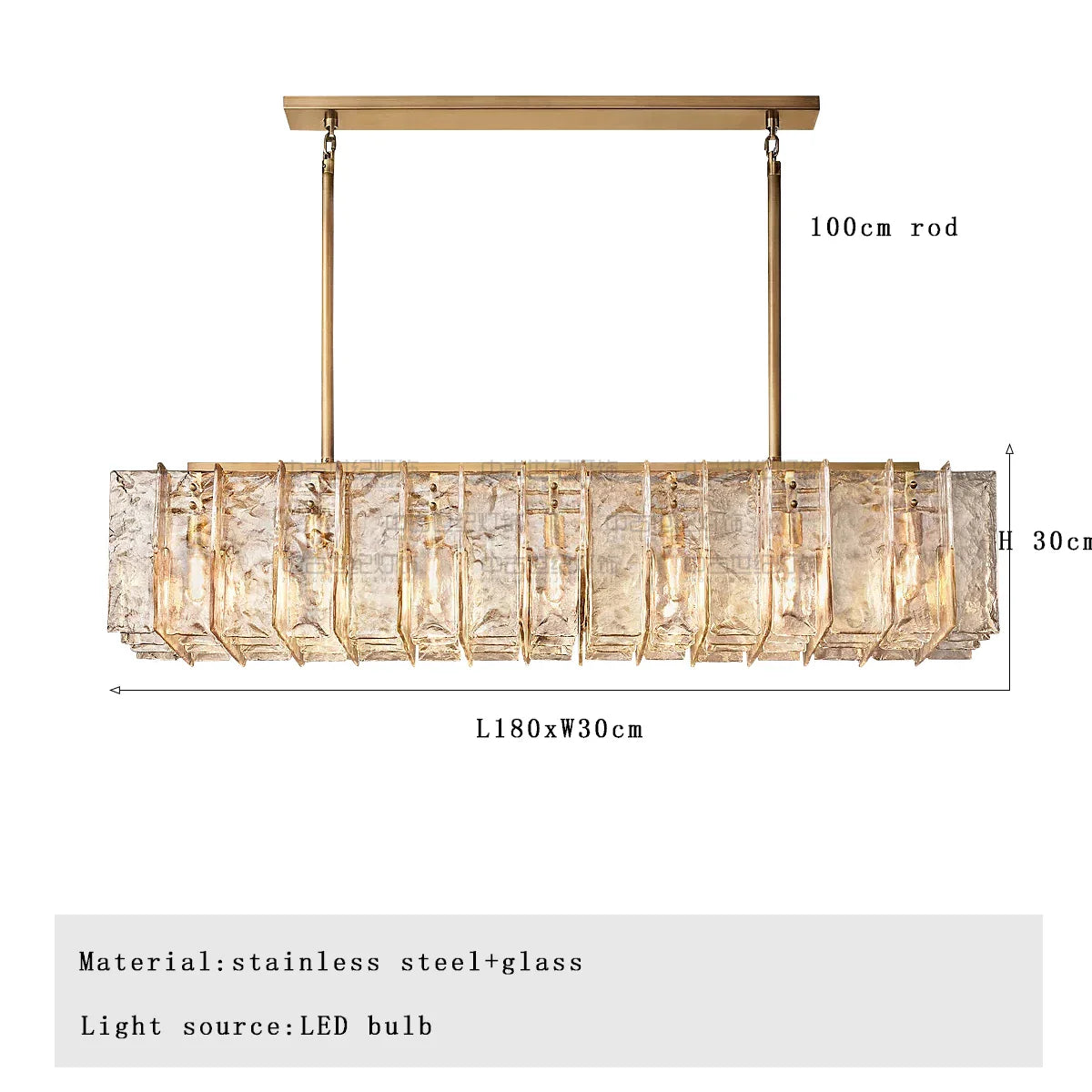 Afralia™ Classic Gold Glass Chandelier Fixture for Living Room & Dining Table