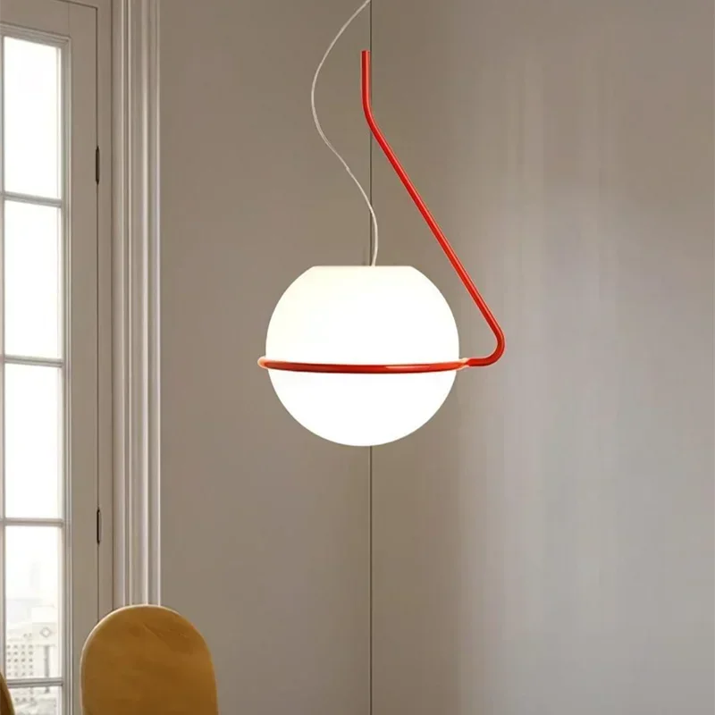 Afralia™ Glass Globe Pendant Lamp for Bedroom Living Room Kitchen Island