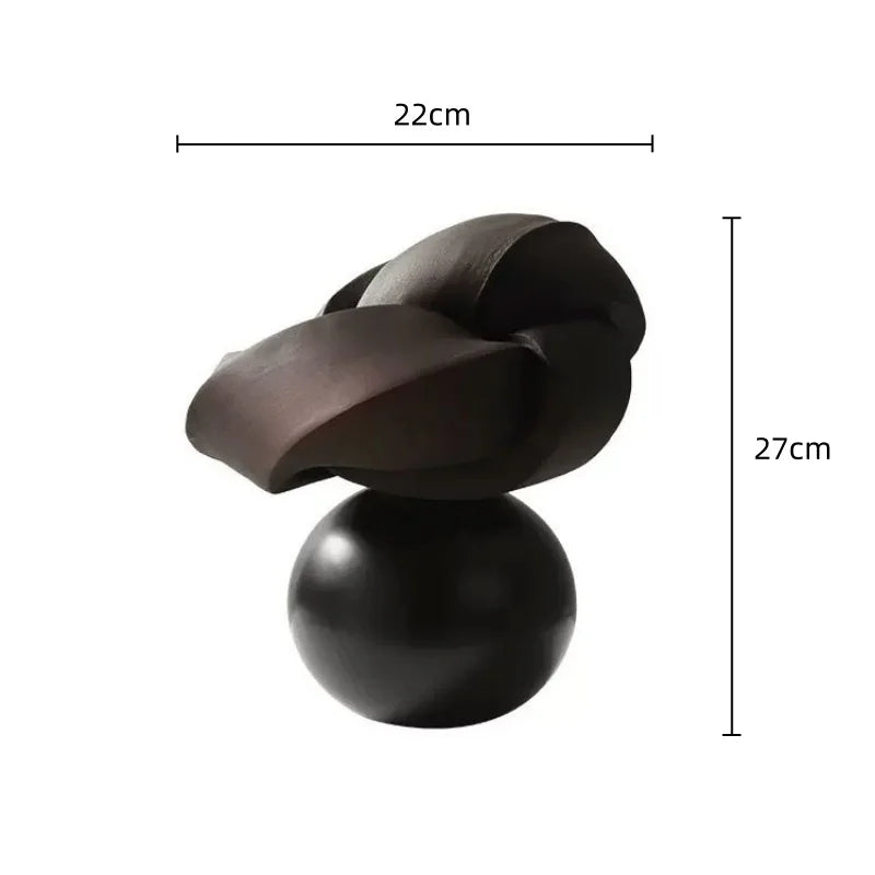 Afralia™ Silver Knot Twist Abstract Geometry Decor Figurine