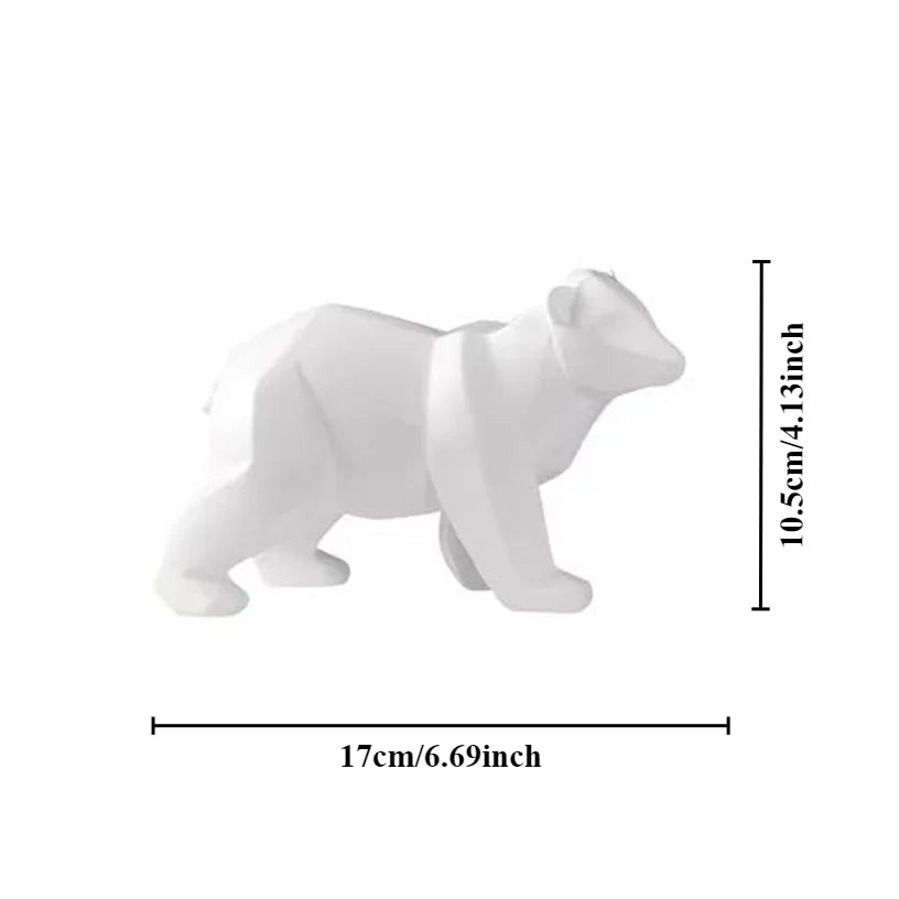 Afralia™ Polar Bear Ornaments: Nordic Style Mother and Son Decor for Home, Living Room, Wine Cabinet