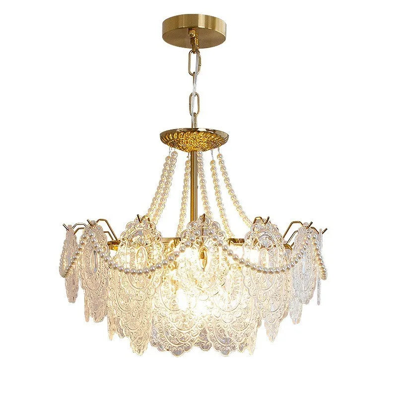 Afralia™ Metal Art Glass Chandelier Pendant Light for Modern Living Room Kitchen Decoration