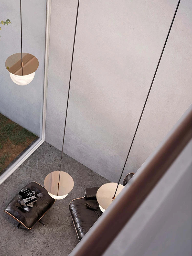 Afralia™ Round Lucite Ball Pendant Light-Ceiling Adjustable Living Room Fixture