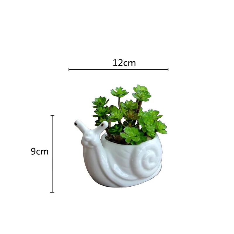 Afralia™ Cartoon Snail Flower Vase Succulent Pot for Garden Decoration