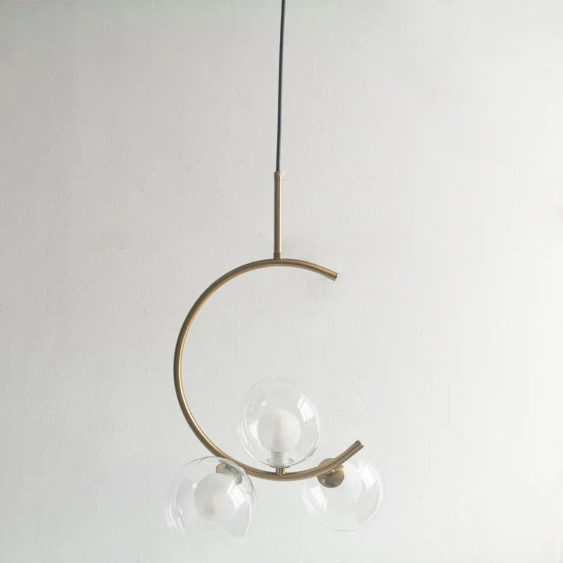 Afralia™ Glass Ball LED Chandelier for Dining Room, Kitchen, Bedroom, Bar