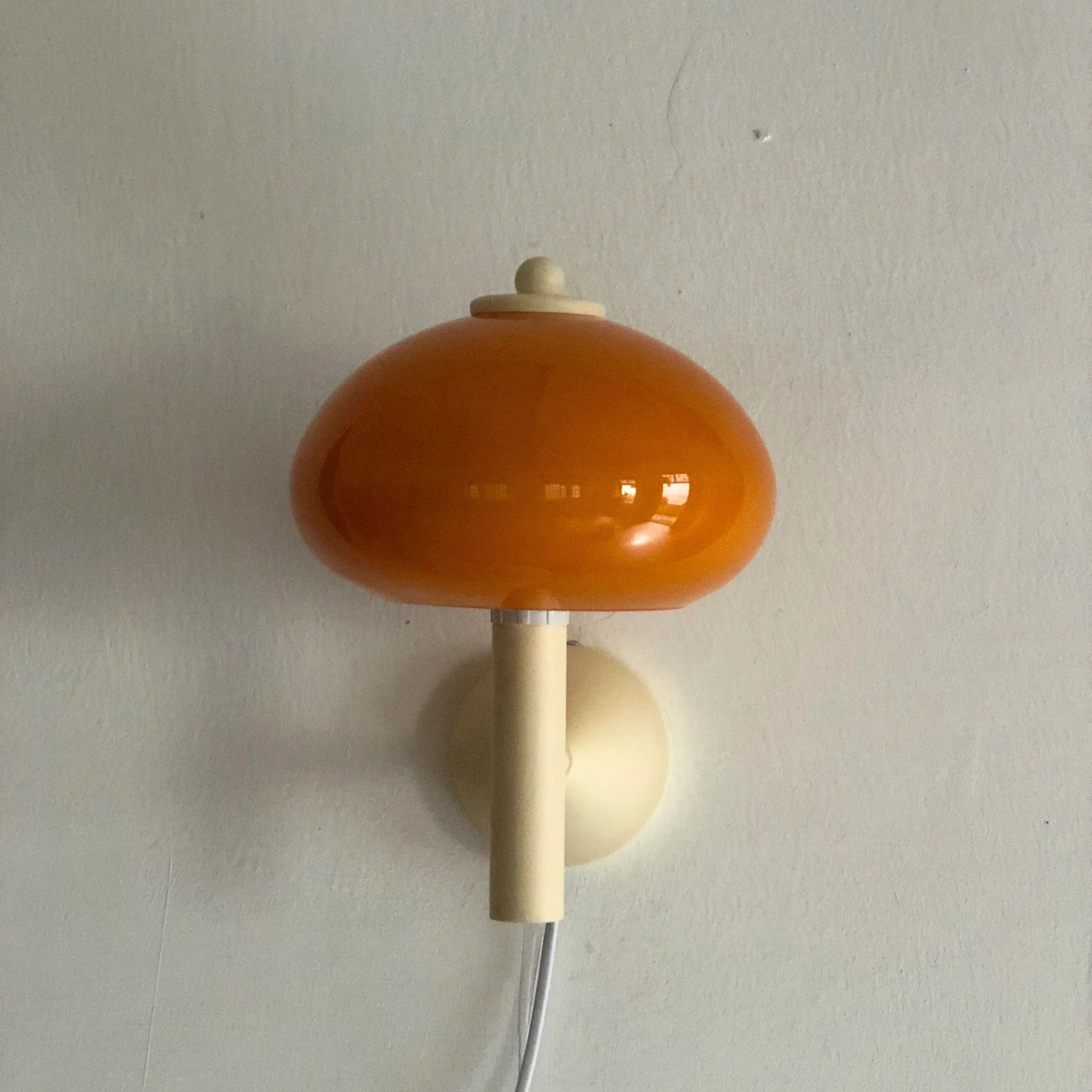 Afralia™ Cream Mushroom Glass Wall Light: Bauhaus LED Bedroom Aisle Wall Light