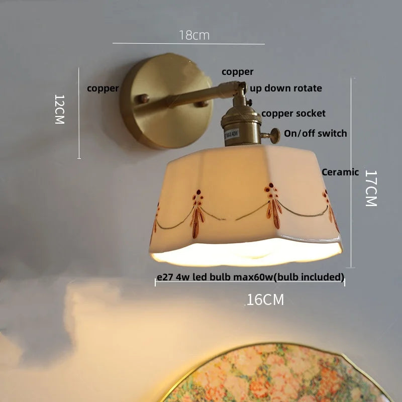 Afralia™ Ceramic Knob Wall Lights - Modern Nordic Style for Bedroom, Hallway, Bathroom