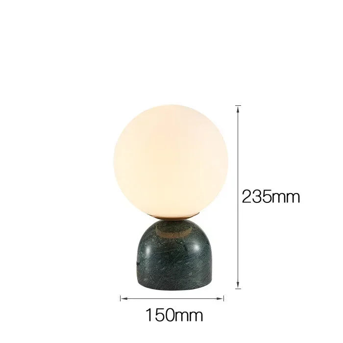 Afralia™ Marble Table Lamp: Modern Nordic Glass Light for Living Room, Bedroom, Study