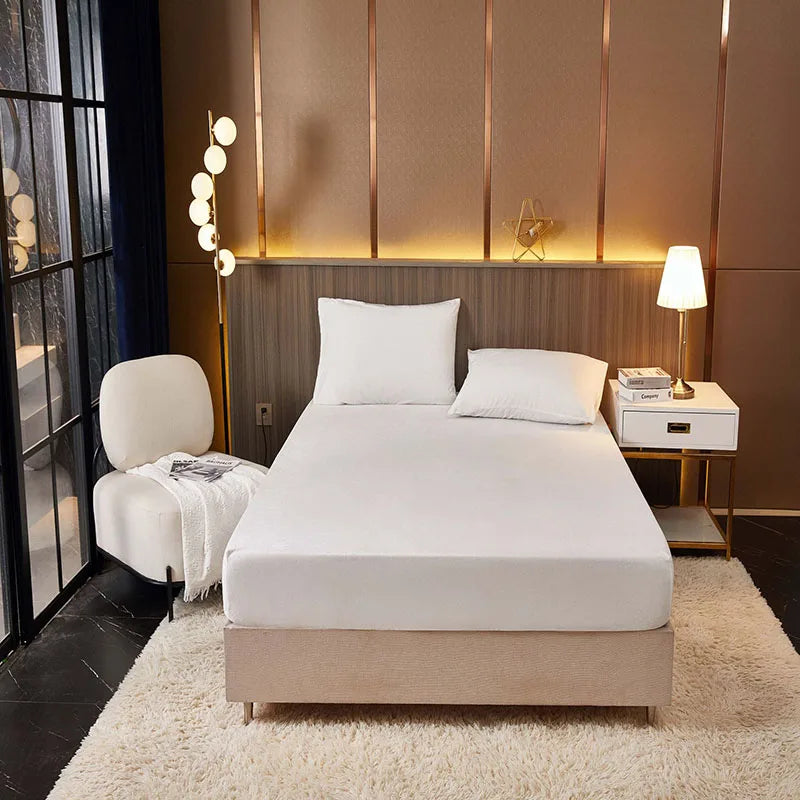 Afralia™ Milk Velvet Single Bed Fitted Sheet: High-Quality Adult Mattress Protector