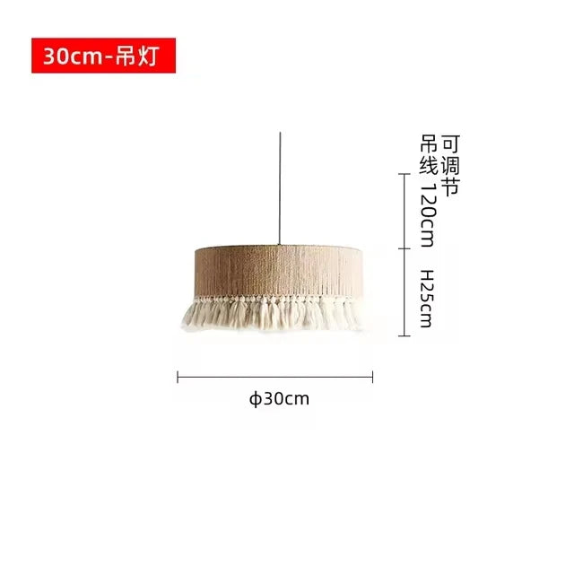 Afralia™ Bohemian Tassel Chandelier: Handmade Nordic Pendant Lamp for Bedroom, Living Room, Kitchen