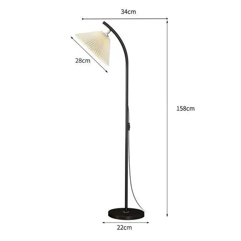 Afralia™ Minimalist Pleated Lampshade Floor Lamp