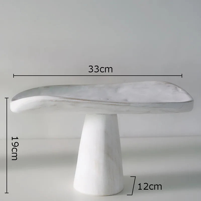 Afralia™ White Wood Tray Set | Minimalist Decorative Stand for Desserts, Fruits, Snacks