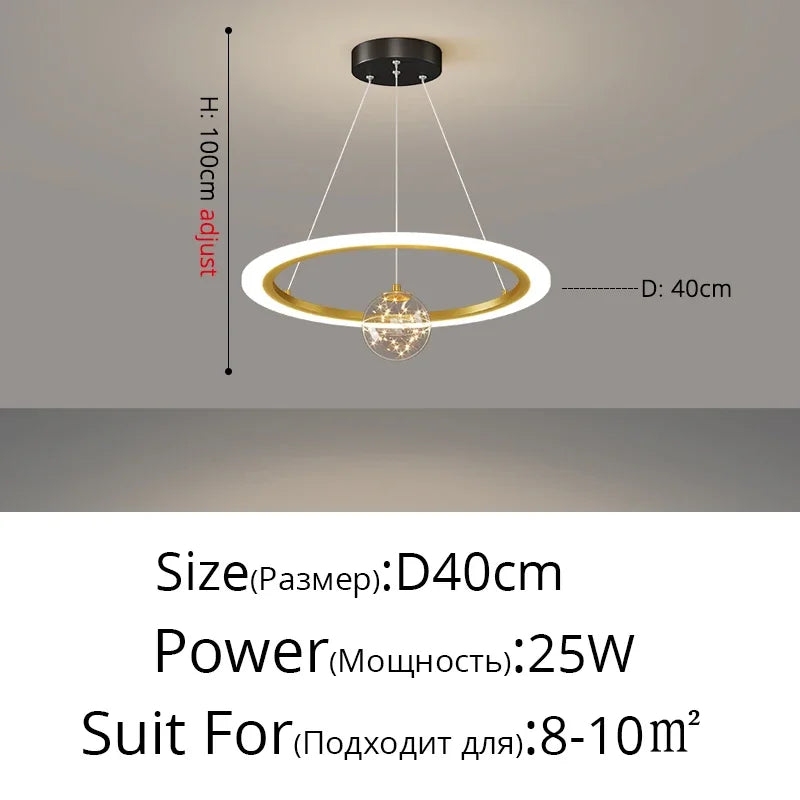 Afralia™ LED Star Chandelier for Modern Living Room Bedroom Decor