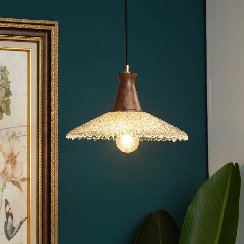 Afralia™ Vintage Glass LED Pendant Lights: Bedroom Living Room Hanging Lamp Lighting