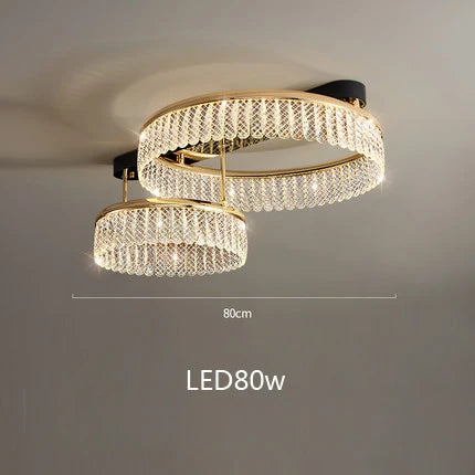 Afralia™ Luxury Rhombus Crystal LED Chandelier for Living Room