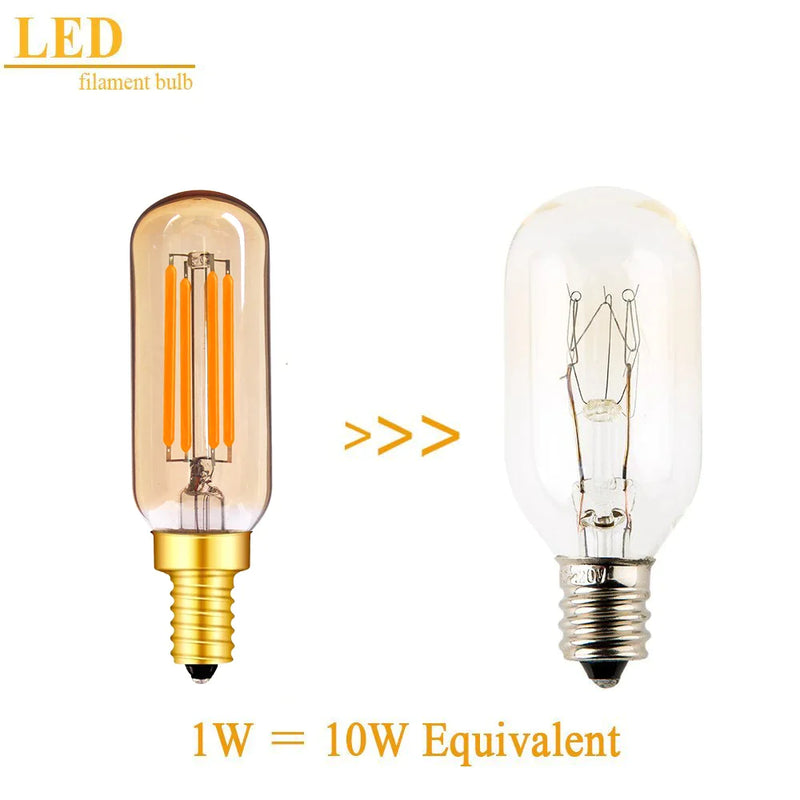 Afralia™ Retro LED Filament Tubular Lamp Bulb 4W E12 E14 Dimmable Chandelier 2200K