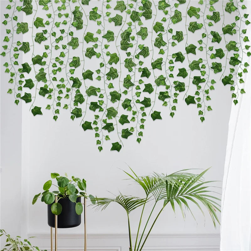 Afralia™ Ivy Green Fake Leaves Garland Vine Wall Decoration Artificial Plants