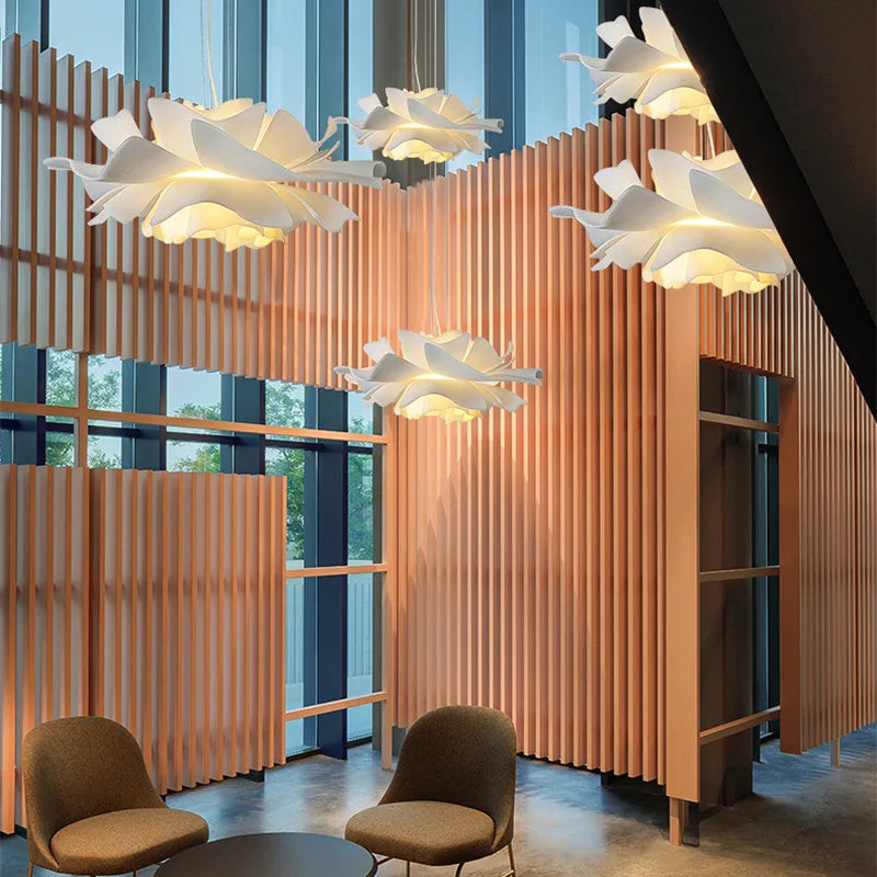 Afralia™ Scandinavia Flower Acrylic Pendant Chandelier for Kitchen Living Room