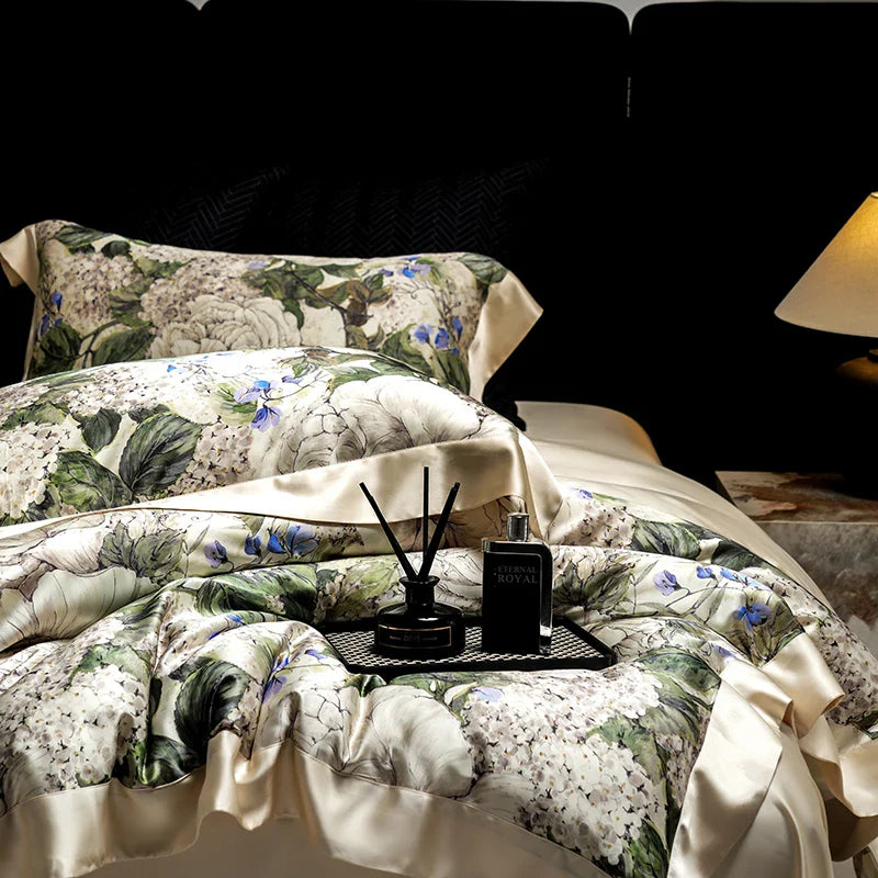 Afralia™ Silk Modal Digital Printing Bedding Set for Luxurious Comfort