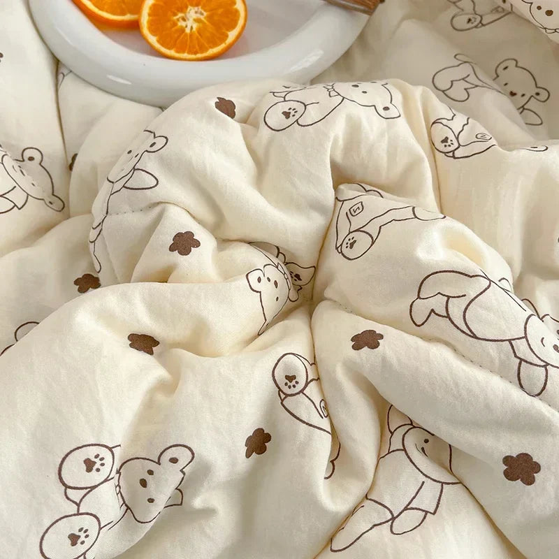 Afralia™ Summer Comforter Queen Size Lightweight Double Gauze Breathable Blanket