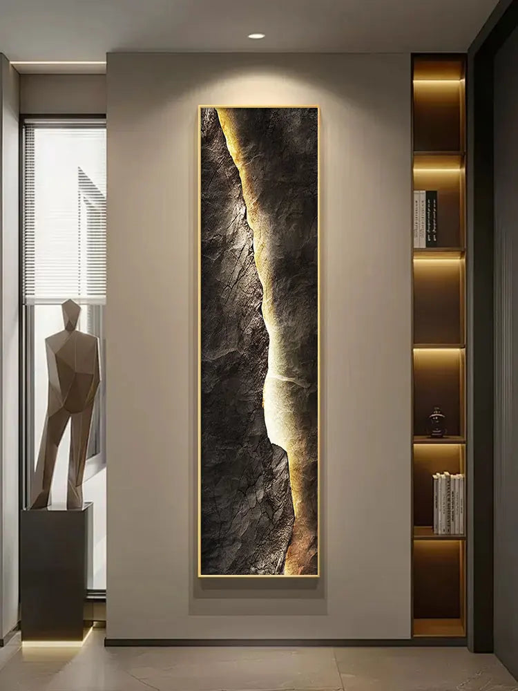 Afralia™ Mountain Crystal Porcelain LED Wall Lamp for Living Room Décor.