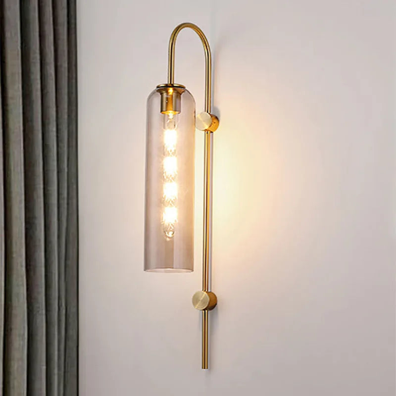 Afralia™ Glass Sconce Wall Lamp for Bedroom Living Room