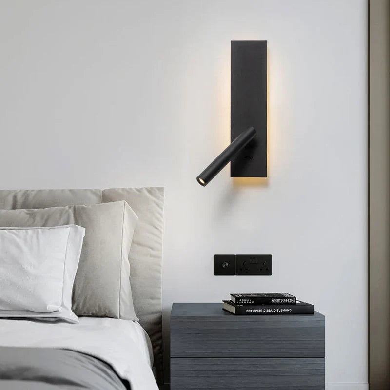 Afralia™ LED Wall Reading Lamp for Bedroom, Hotel Headboard, Night Light