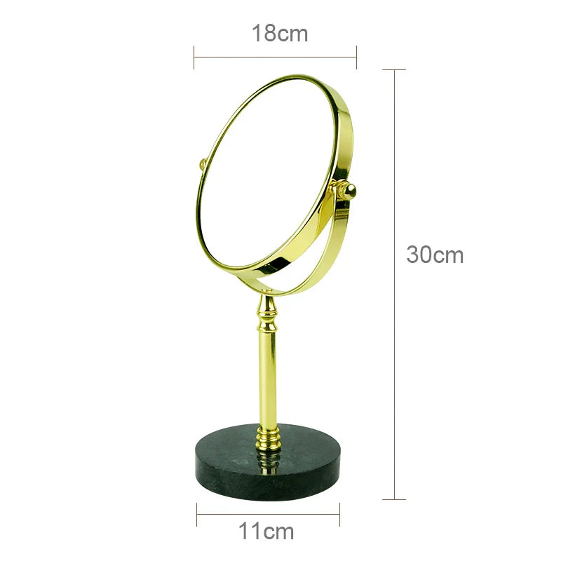 Afralia™ Marble Vanity Mirror Tray Luxury Bathroom Accessories