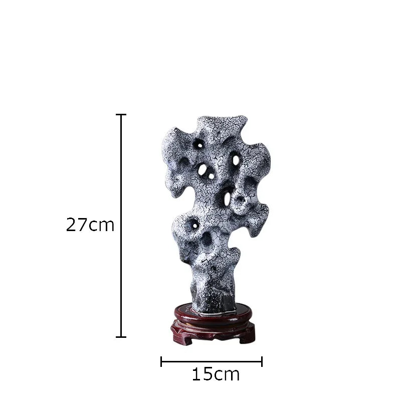Afralia™ Taihu Lake Stone Coral Sculpture Modern Desk Ornament Crafts Aesthetic Decor