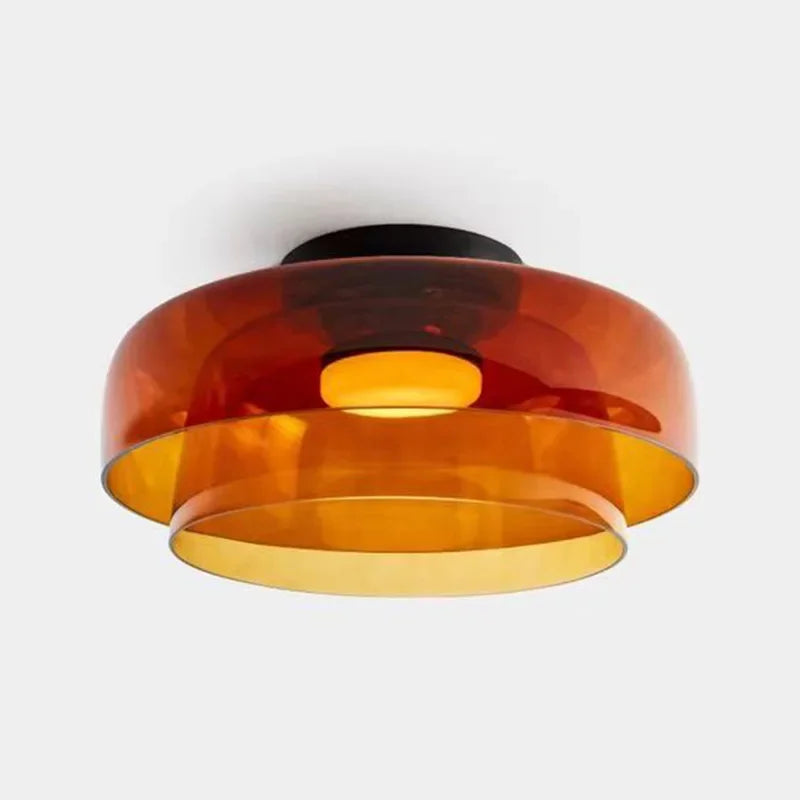 Afralia™ Nordic Glass Bowl LED Ceiling Light for Home Decor Luminaires