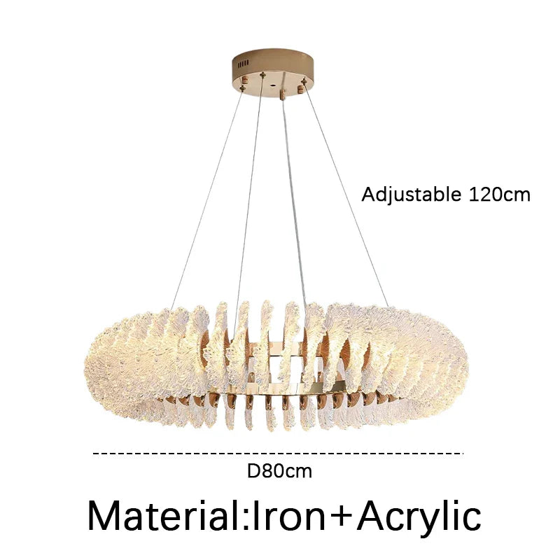 Afralia™ Modern Coral Flower Acrylic Chandelier LED Suspension Luminaire for Dining Room