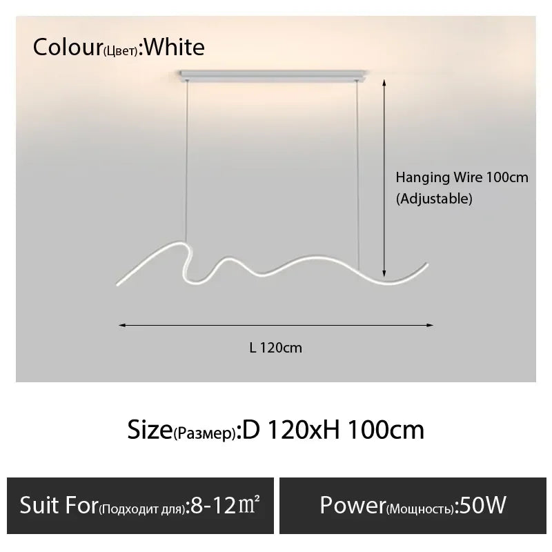 Afralia™ Modern Luxury Chandelier Light Strip for Dining Room & Bar Table