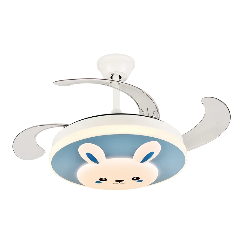 Afralia™ Simple Ceiling Fan With LED Light and Remote Control