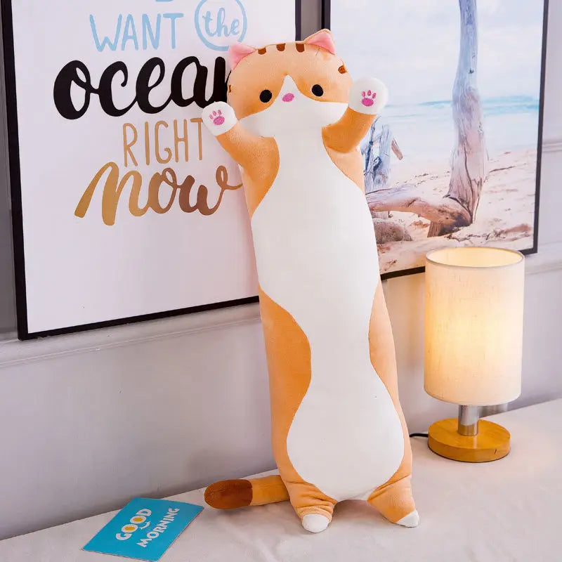 Afralia™ Long Pillow: Soft, Comfortable, Cute Plush Toy for Kids, Girlfriend, Schoolmate - Ideal Gift