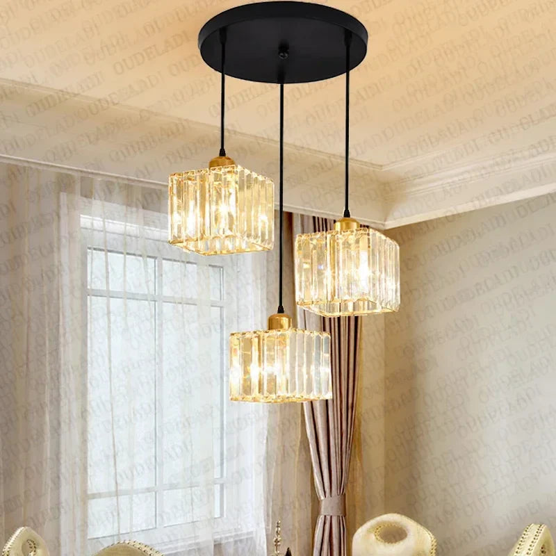 Afralia™ Crystal Trio Pendant Light for Modern Spaces