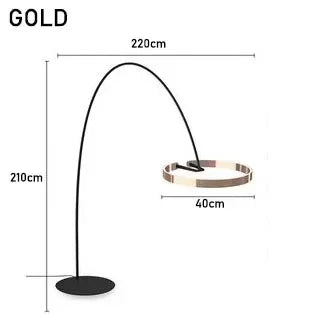 Afralia™ Nordic Circle LED Fishing Floor Lamp for Modern Home Decor