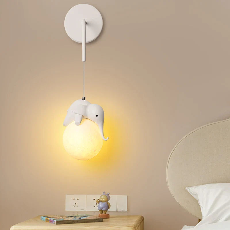 Afralia™ Bear Bedroom Wall Lamp: Modern Chandelier for Living Room, Study & Dining Room