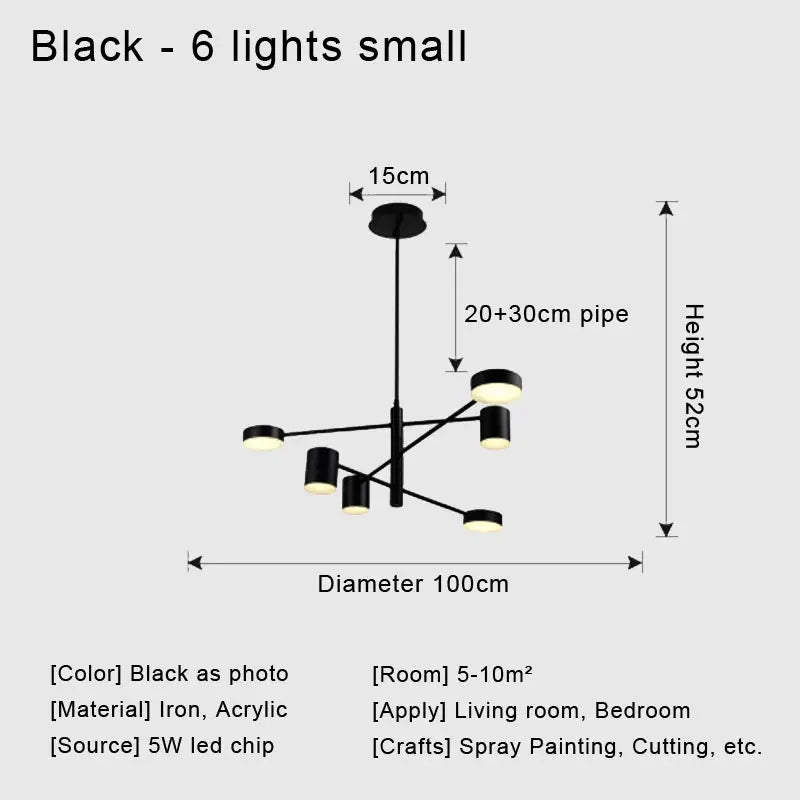 Afralia™ Modern LED Chandelier Ceiling Light Fixture for Living Room Bedroom Dining Room