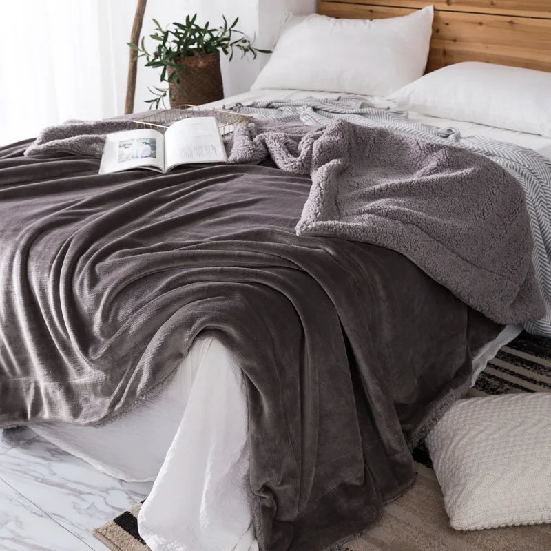 Afralia™ Cozy Plush Blanket: Soft, Warm, Lightweight for Bedroom & Sofa All Seasons