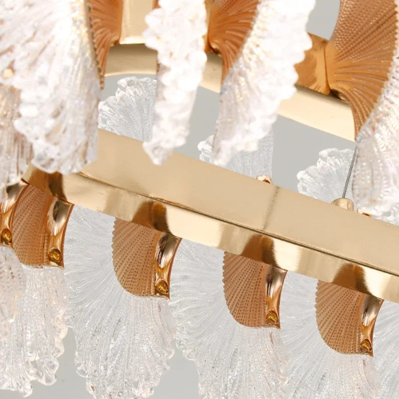 Afralia™ Coral Flower Crystal Chandelier: Modern Luxury LED Pendant Lighting for Home