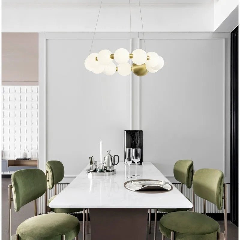 Nordic Acrylic Ball Chandelier for Dining and Kitchen Decor by Afralia™