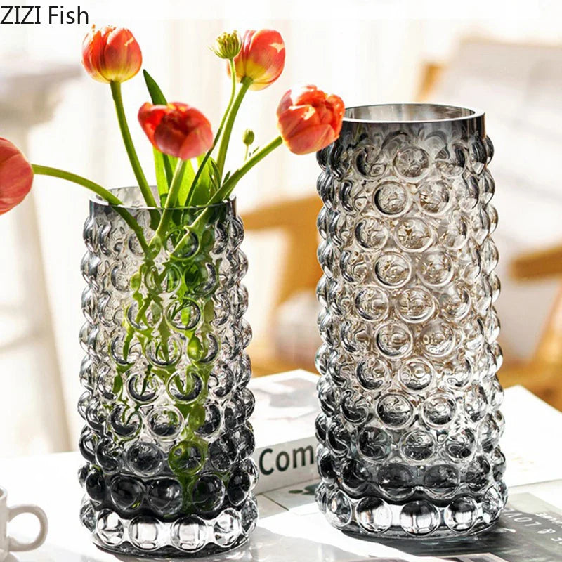 Afralia™ Droplet Glass Vase Hydroponics Plant Pots for Table Decoration and Floral Arrangement