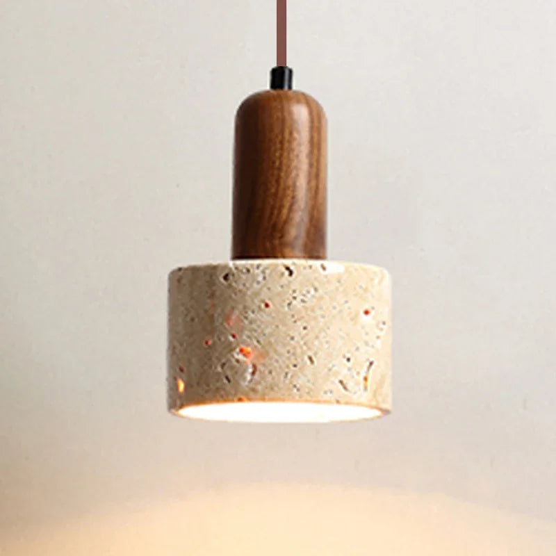 Afralia™ New Yellow Marble LED Pendant Lamp for Bedside or Restaurant Décor