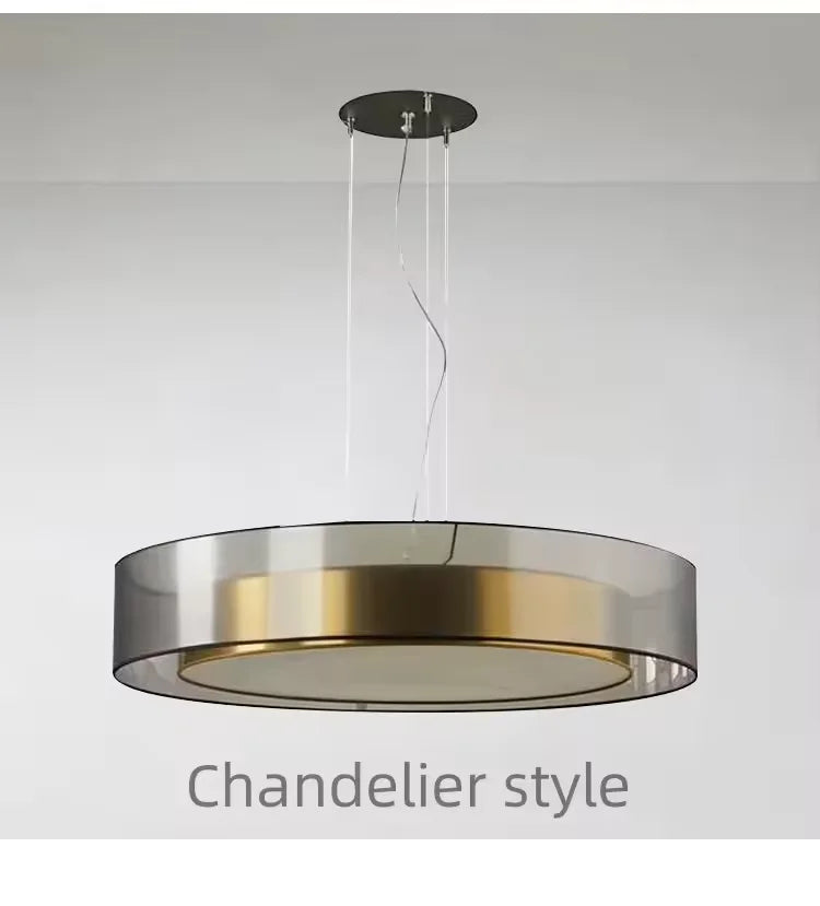 Afralia™ Nordic Design LED Chandelier: Organic Glass Ring Pendant Lighting for Living and Bedroom