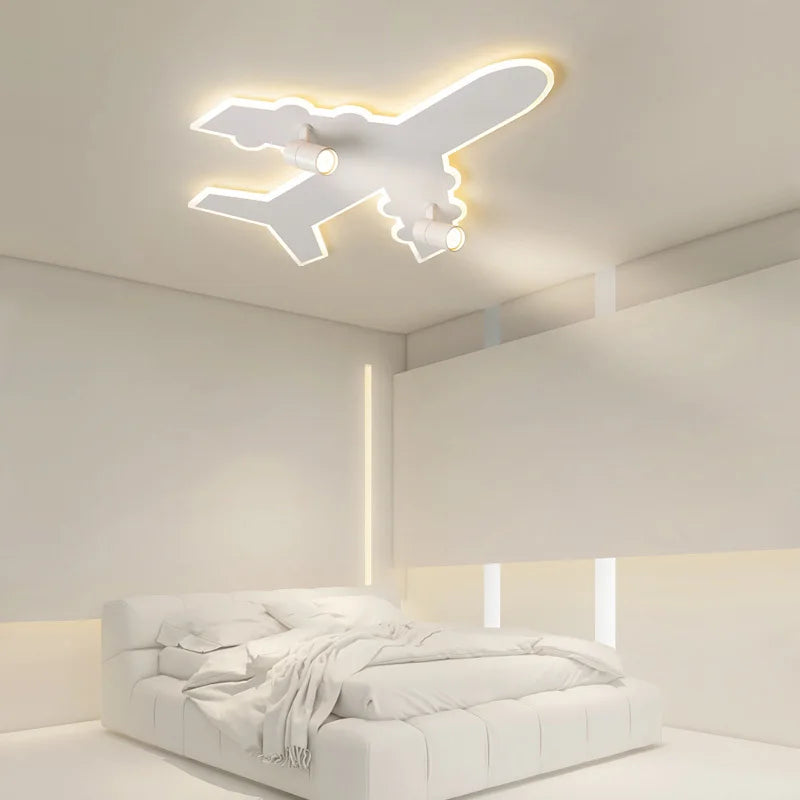 Afralia™ Kids Ceiling Lights Cartoon Boys Bedroom Creative Eye Protection LED Lighting